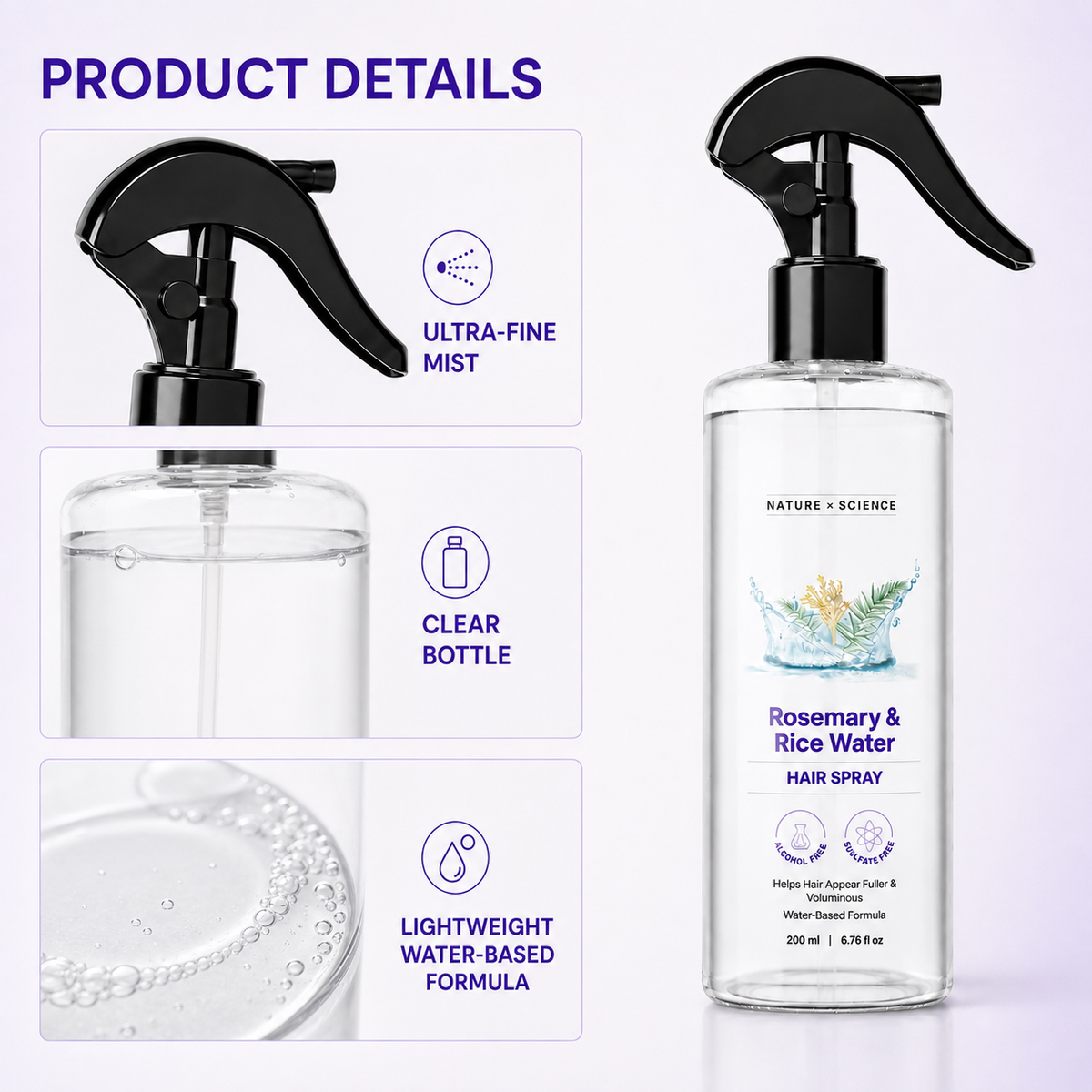 Nature x Science Rosemary Water & Rice Water 200 ml